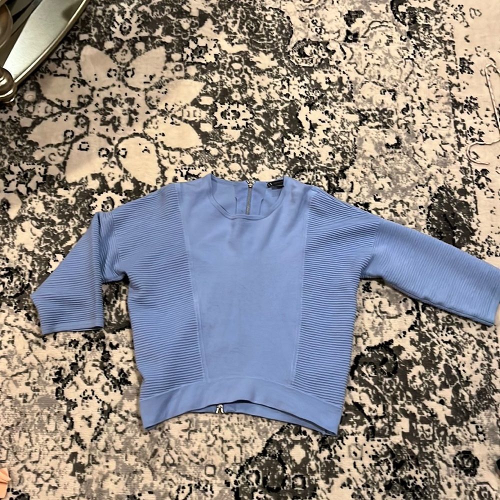 ✨Armani Exchange BACK ZIP CREW NECK SWEATER 3/4 Sleeves